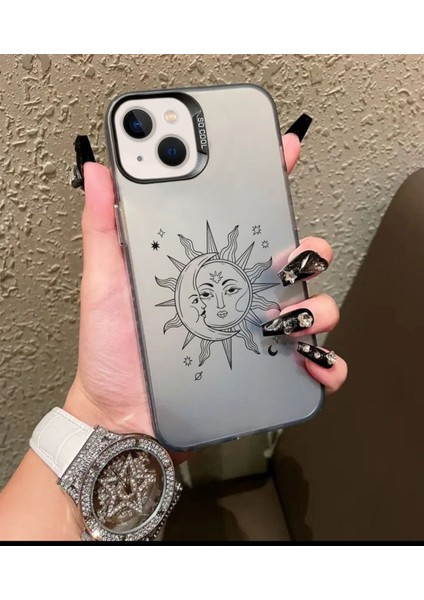 Iphone 14 Uyumlu Ay Güneş Temalı Darbe Emici Lüx Kılıf MK01A