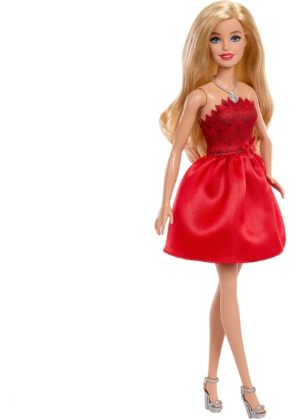 ® Mattel 80. Yıl Dönümü® Bebeği Yakut Kırmızısı Elbisesi ve Aksesuarları ile Koleksiyona Uygun Barbie Mattel 80. Yıl Dönümü Bebeği JGD25