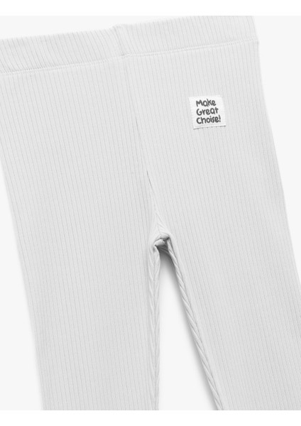 Pamuklu Kaşkorse Ribana Detaylı Bilek Boy Tayt modelleri