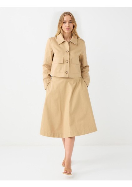 Deve Tüyü Düz Kesim Gömlek Yaka Uzun Kollu Gabardin Ceket fiyatları