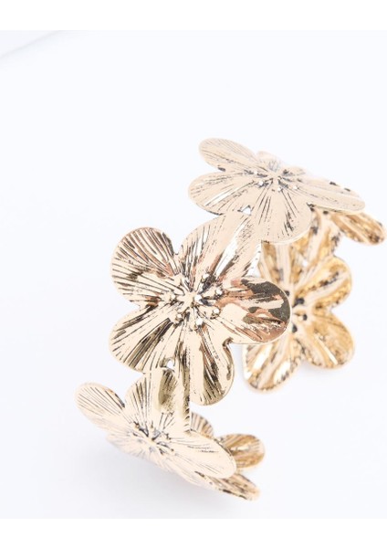 Altın Rengi Çiçek Figürlü Bileklik fırsatları