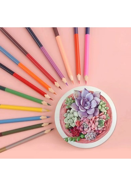 Renkli Kalem 12 Parça Sanat Boyama Seti Çift Başlıklı Suda Çözünür 24 Renk Kalem Üçgen Kütük Çocuk Eskiz Çizim Sanat Malzemesi (Yurt Dışından) fiyatları