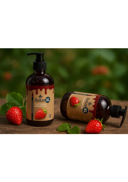 Doğal Çilek Aromalı Vücut Yağı Seti – 3X250 ml