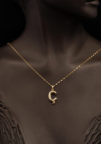 Balon Ç Harf 14 Ayar Altın Kolye fiyatları