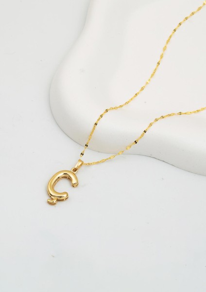 Balon Ç Harf 14 Ayar Altın Kolye modelleri