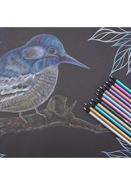 Siyah Ahşap Metal Renkli Kurşun 12 Renk Öğrenci Sanat Öğrenci Resim Yaratıcı Grafiti Özel Renkli Kalem Kutusu (Yurt Dışından) fırsatları