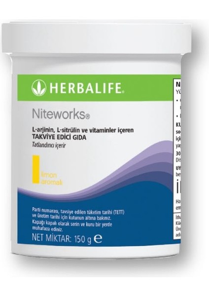 Niteworks L-arjinin L-sitrülin Ve Vitaminler Içeren Takviye Edici Gıda 150 G Orijinal Ürün