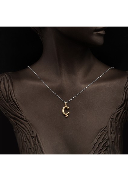 Balon Ç Harf 14 Ayar Altın Kolye Ucu fiyatları