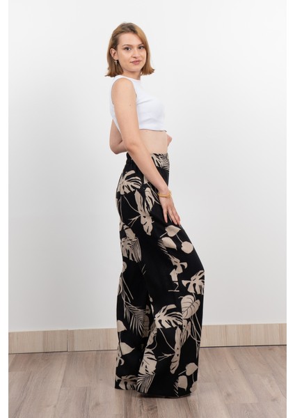 Keten Yüksek Bel Pantolon 30289 modelleri