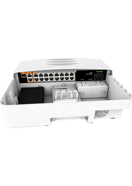 16 Port Yönetilmeyen Dış Ortam Su Geçirmez Aı Poe Switch ( 14E+2G+2G+1SFP )
