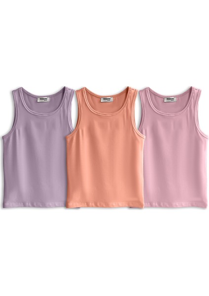 Kız Çocuk, Pamuklu Slip&Atlet, Alt-Üst, 3 Çift Takım, Yıkandıkça Yumuşayan Doku fiyatları