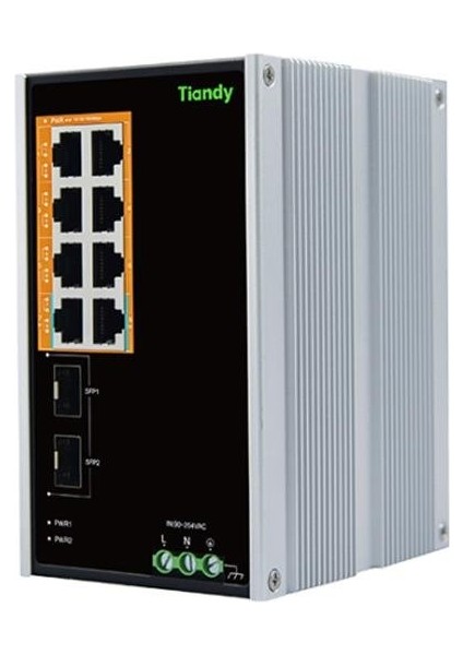Endüstriyel 8 Kanal Gigabit Yönetilmeyen Poe Switch ( 8g+2 Sfp ) Adaptör Içinde