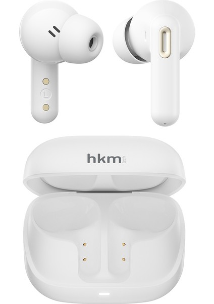 OPUS PRO Bluetooth Kablosuz Kulakiçi Tws Kulaklık, Anc Aktif Gürültü Engelleme ve Enc Sistemi, Beyaz