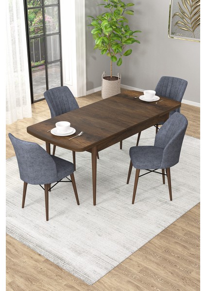 Arel Barok 80X132 Açılabilir Mdf Masa Yemek Odası Takımı, Mutfak Takımı 6 Adet Sandalye fiyatları