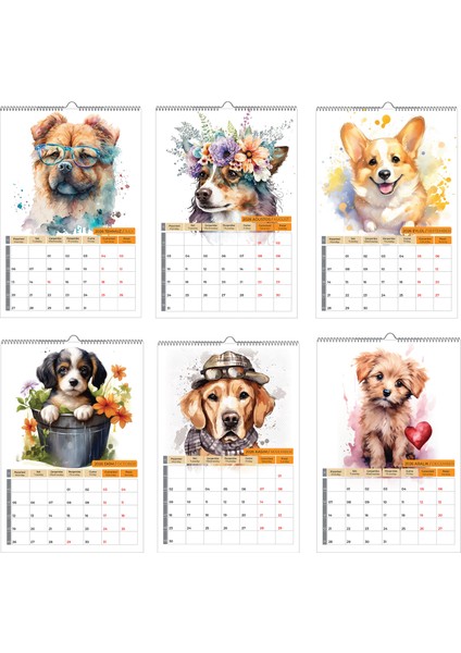 2026 Köpek Color Doge Duvar Takvimi indirimleri