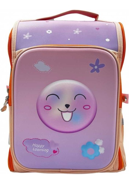 Smile Kabartmalı Büyük Boy Sırt Çantası 8476