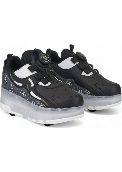 Siyah Işıklı Patenli Ortopedik Unisex Çocuk Spor Ayakkabı Nils fiyatları