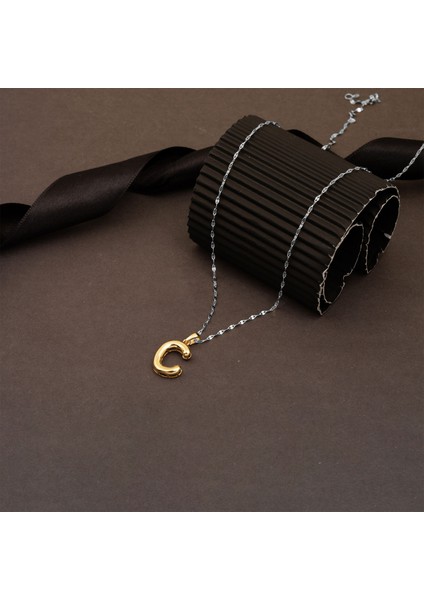 C Balon Harf 14 Ayar Altın Kolye Ucu fırsatları