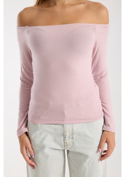 Kadın Uzun Kollu Geniş Yaka Esnek Bluz – Modern ve Zarif 3007 fırsatları