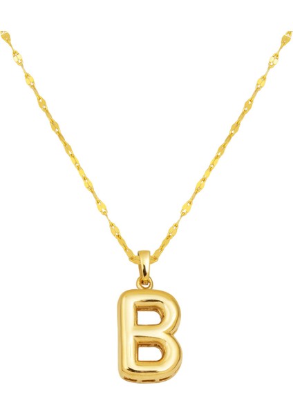 Balon B Harfi 14 Ayar Altın Kolye