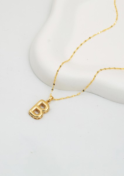 Balon B Harfi 14 Ayar Altın Kolye modelleri