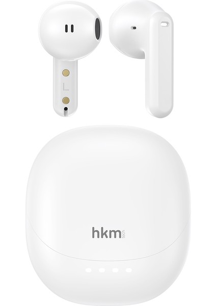 OPUS Bluetooth V5.4, Kablosuz Kulak Içi Tws Kulaklık, Enc Destekli 4 Mikrofon Sistemi, Beyaz