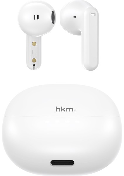 OPUS Bluetooth V5.4, Kablosuz Kulak Içi Tws Kulaklık, Enc Destekli 4 Mikrofon Sistemi, Beyaz