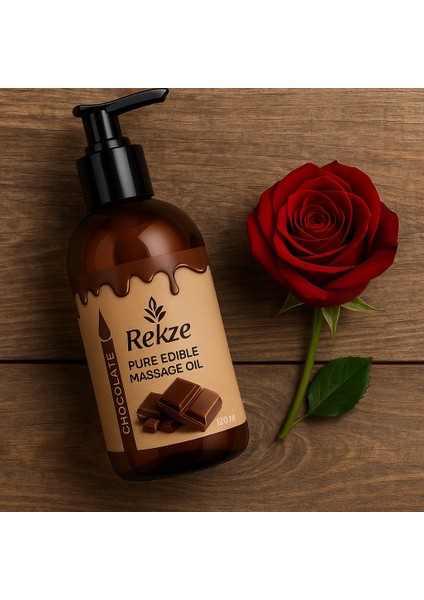 Çilek ve Çikolata Aromalı Yenilebilir Vücut Masaj Yağı