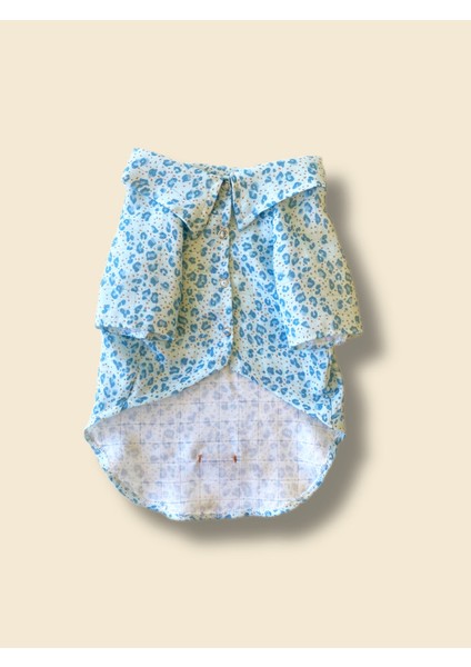 Leopar Desenli Müslin Köpek Gömleği