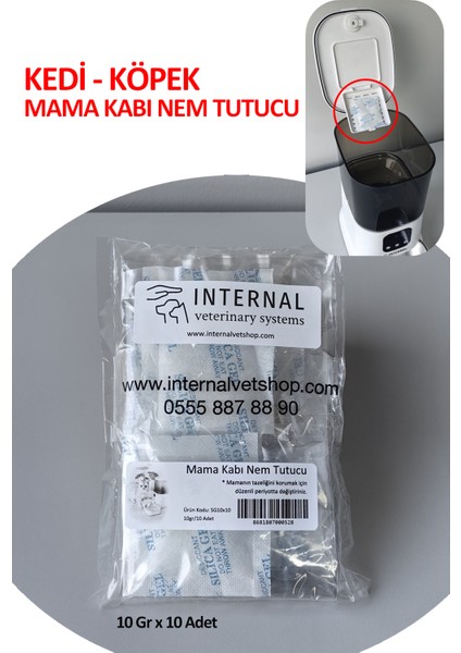 Kedi Köpek Mama Kabı Nem Tutucu, 10 gr x 10'lu Paket
