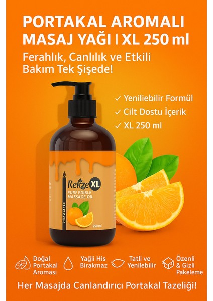 Portakal Aromalı Yenilebilir Masaj Yağı – 250 ml