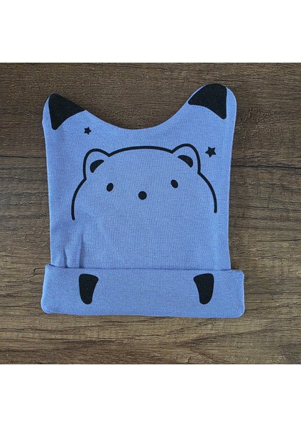 Yenidoğan Kız Erkek Bebek 1 Adet Ayıcık Figür Bandana Şapka Başlık Bere