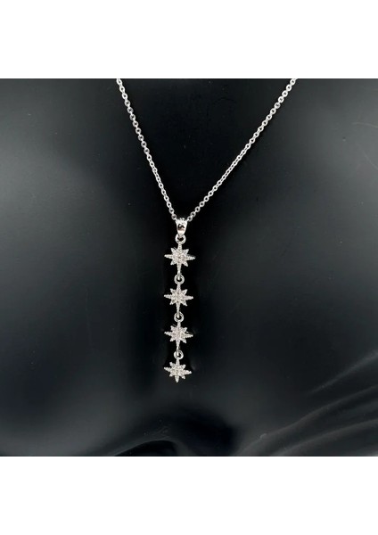 Çelik Silver Yıldız Detay Y Kolye - Silver fiyatları