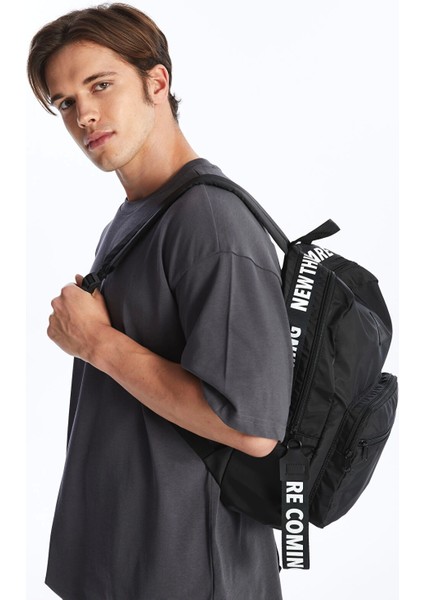 Lcw Accessorıes Siyah Ayarlanabilir Askılı Erkek Sırt Çantası