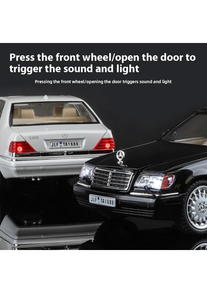 1:24 Mercedes Benz W140 320SEL Klasik Limuzin Alaşım Döküm Model Araba Toplama Hobiler Masaüstü Dekorasyon Arkadaş Için Hediyeler (Yurt Dışından) fırsatları