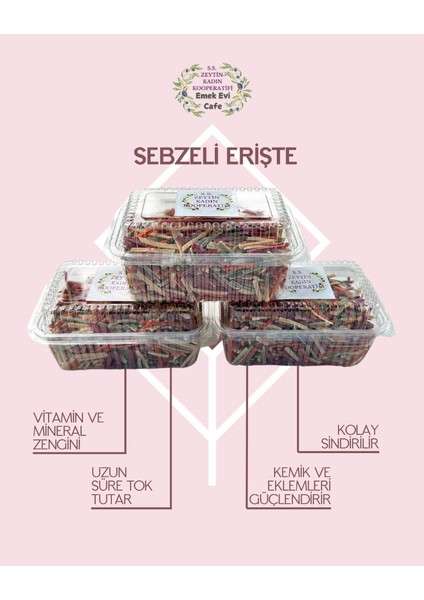 Ev Yapımı Sebzeli Erişte