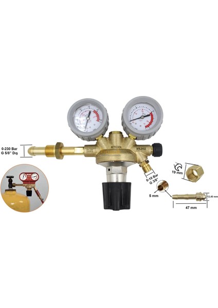 Yıldız 5231SC 0-10 Bar Azot Nitrojen Saati Sabit Basınç Ayarlı fiyatları