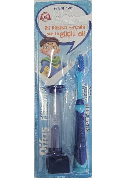 Frıendly Çocuk Diş Fırçası Mavi Kum Saatli Yumuşak Kıllar(8690927512087)