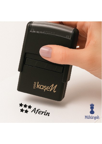 2000 Aferin Kaşesi - ( Siyah- Mavi- Kırmızı Mürekkep )