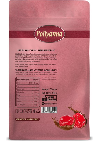 Frambuazlı Draje (400 Gr) fiyatları