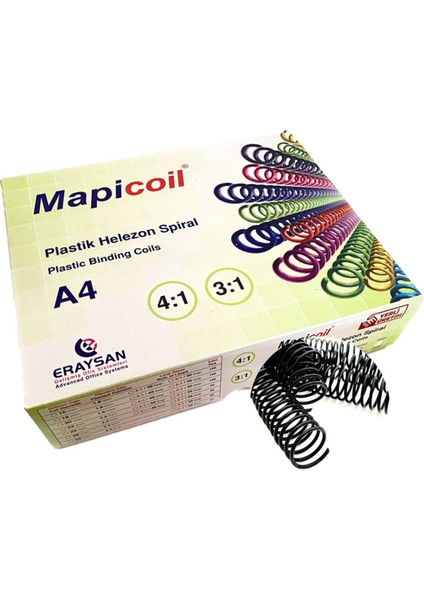 16MM Siyah Plastik Spiral Helezon 100 Adet, Dayanıklı ve Esnek Tasarım