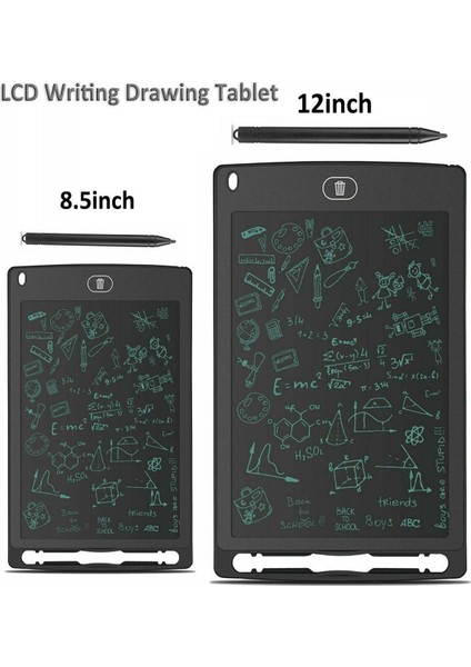 8.5 Inç LCD Grafik Yazım ve Çizim Tahtası Kalemli Set Siyah fırsatları