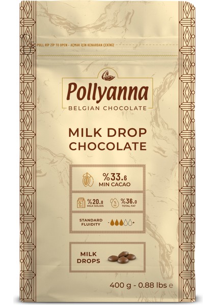 Sütlü Belçika Drop Çikolata (0,4 Kg)