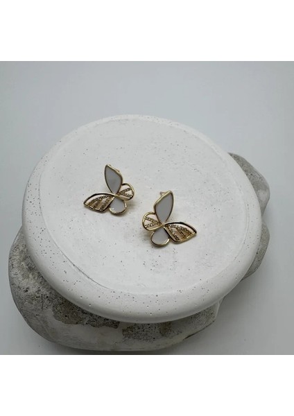 Özel Seri Kelebek Model Küpe - Gold modelleri