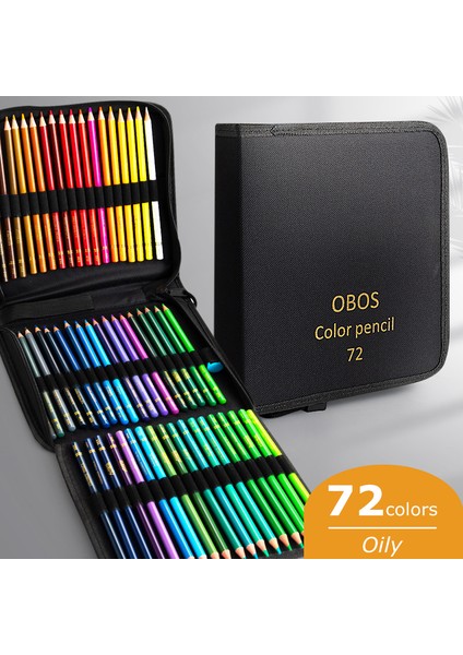 48/72/120 Parça Renkli Kalem Seti Suluboya Eskiz Kalemleri Kutulu Profesyonel Eskiz Sanat Malzemeleri (Yurt Dışından)