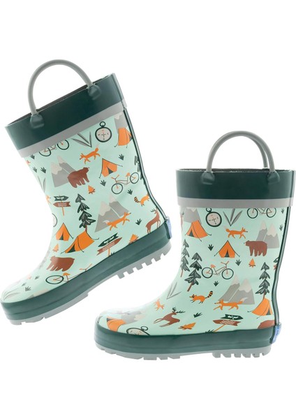 Yağmur Çizmesi Outdoor Dayanıklı Kauçuk Su Geçirmez Rahat Taban ile