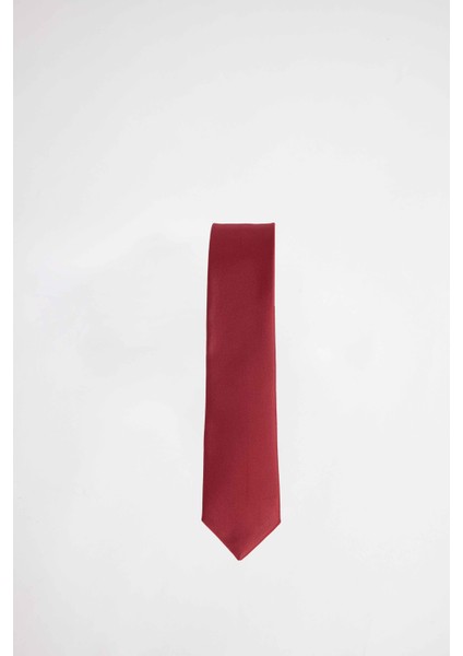 3'lü Paket Düz Ince Bordo Erkek Kravat modelleri