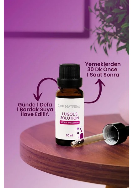 Raw Material More Than Lugol's Solution %5 Iyot Damla 20 ml 2 Adet modelleri