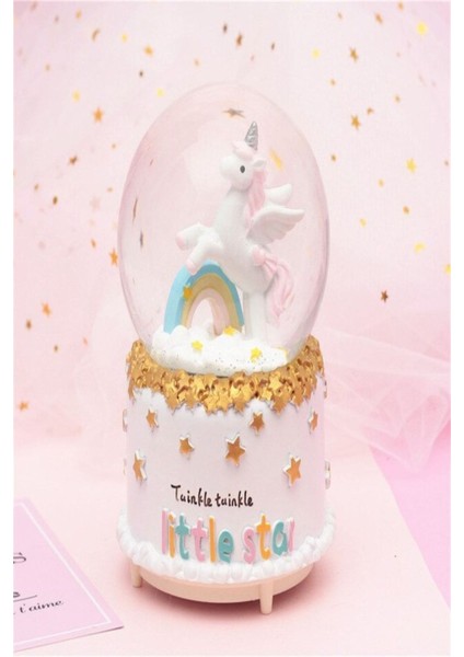 Büyük Boy Unicorn Kar Küresi, Işıklı ve Müzikli, Motorlu, Rüya Gibi Kar Seti modelleri