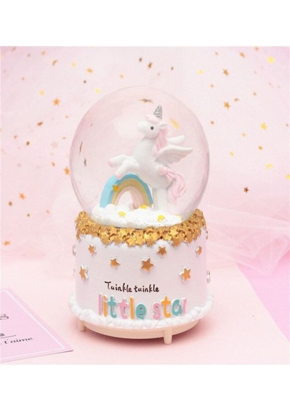 Büyük Boy Unicorn Kar Küresi, Işıklı ve Müzikli, Motorlu, Rüya Gibi Kar Seti fırsatları